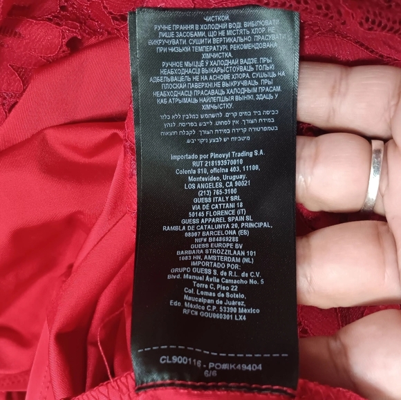 Guess Vibrant Red Lace Dress - Picture 10 of 10